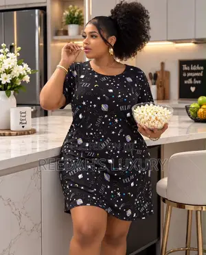 Playful Lounge Gown - Short Sleeve