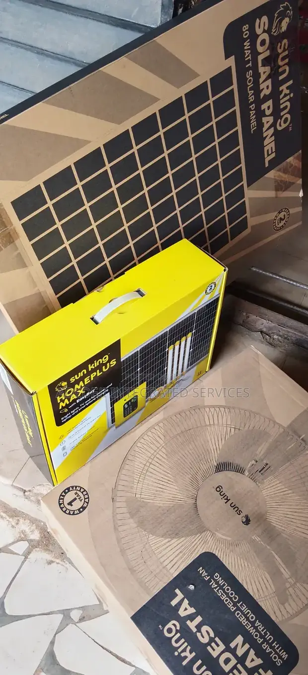 Homeplus Max Solar Lightning System with Pedestal Fan - 1