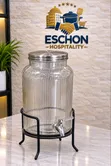 5.5L Glass Juice Dispenser with Metal Stand - 2