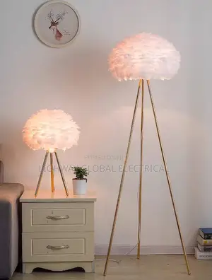 Feather Scandinavian Decor Floor Lamp