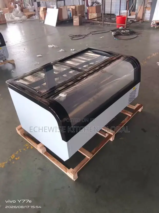 Brand New Hobart 8-Pan Ice Cream Display Freezer - 1