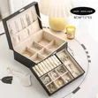 Double Layer Leather Jewellery Storage Box - 2