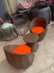 2-Seater Outdoor Set - Brown Rattan - 1