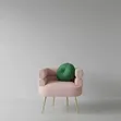 Home Interiors Accent Lounge Chair - Pink - 1
