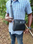 Brand New Black Leather Crossbody Bag - 2