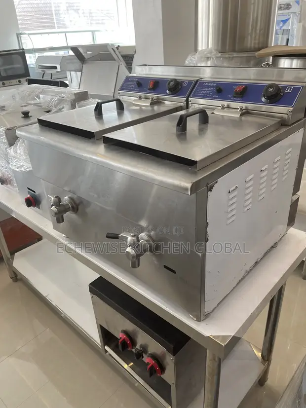 Brand New 18L Double Basket Electric Fryer with Tap - 1