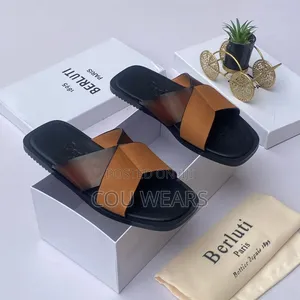 Berluti Slides - Multicolor Leather & Suede