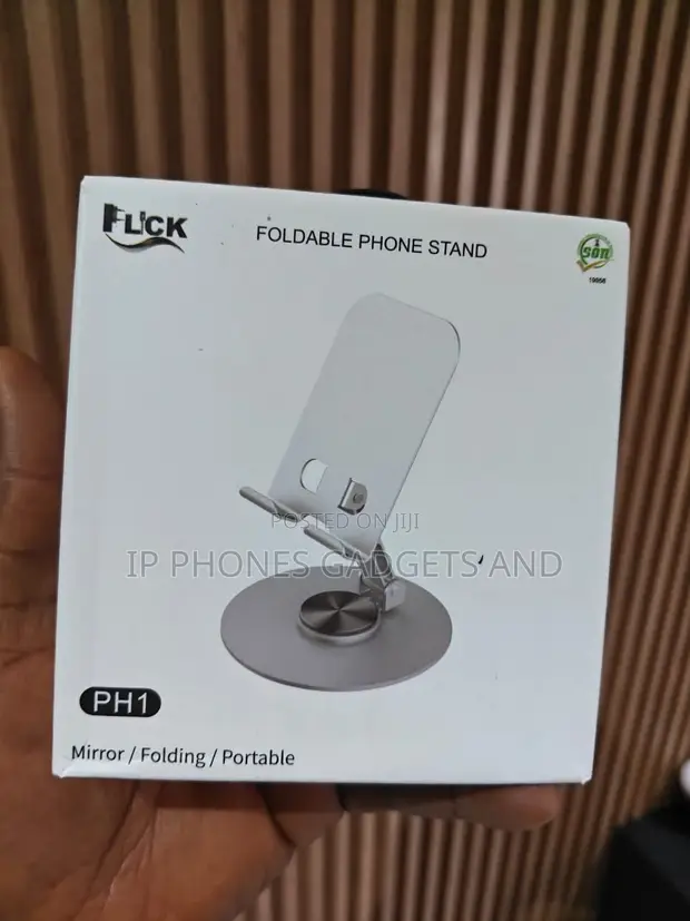 Flick PH1 Foldable Phone Stand - 360° Rotating Metal - 1