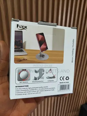 Flick PH1 Foldable Phone Stand - 360° Rotating Metal