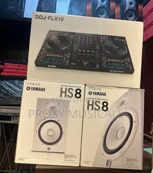 Pioneer DDJ-FLX10 Controller & Yamaha HS8 Studio Monitors Bundle