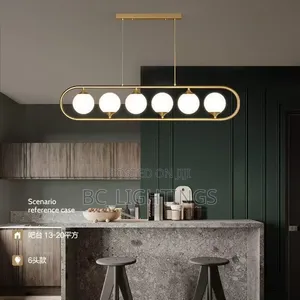 Glass Ball Chandelier for Dining Table, Restaurant, Kitchen
