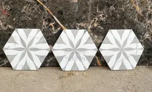 Hexagon Tiles - Llama Flower Pattern