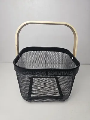 Small Black Mesh Storage Basket
