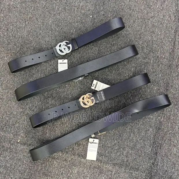 Luxury Men's Leather Belt - Gucci Style - 1