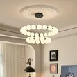 Round Chandelier Modern White LED for Living Room - 1