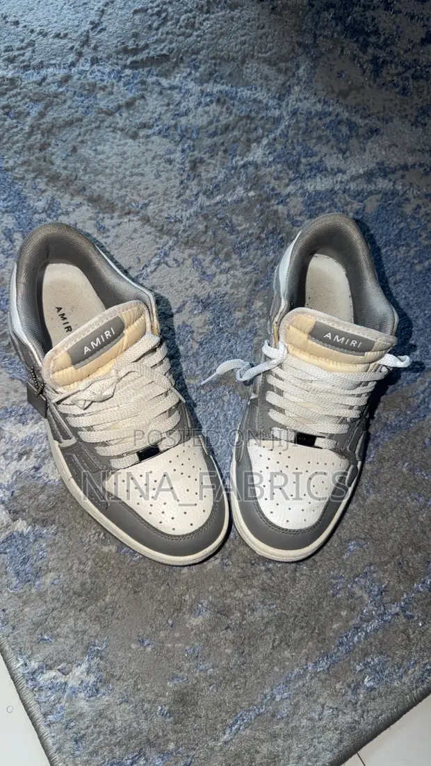Amiri Sneakers Na Hannu - Fari Deri Mai Hannun Zare - 1