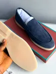 Loro Piana Loafers - Men's Blue Suede - 2