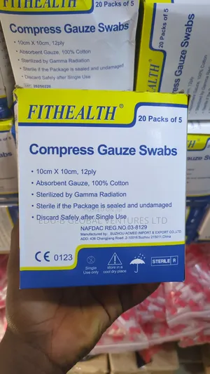 FitHealth Compress Gauze Swabs (10x10cm, 12-Ply)