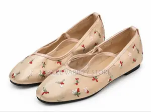 Ladies Soft Ballet Mesh Flats - Floral & Plain