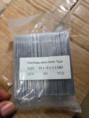 89 x 19 x 0.5mm Stainless Steel Cable Tags