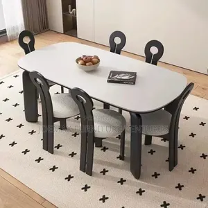 Luxury Marble Dining Table Set with 6 Chairs