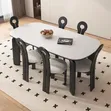 Luxury Marble Dining Table Set tare da 6 Chairs - 1