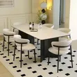 Luxury Marble Dining Table Set tare da 6 Chairs - 2