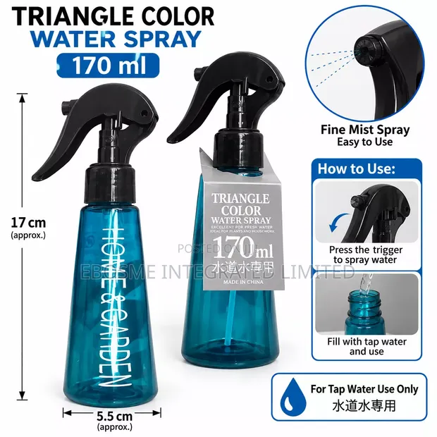 Triangle Color Water Spray Bottle 170ml - 1