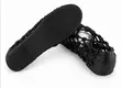 Ladies Stylish Woven Cage Ballet Flats - Black - 1