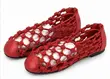 Ladies Stylish Woven Cage Ballet Flats - Black - 2
