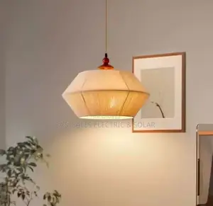 Antique Japanese Weaving Fabric Pendant Light - Dimmable LED