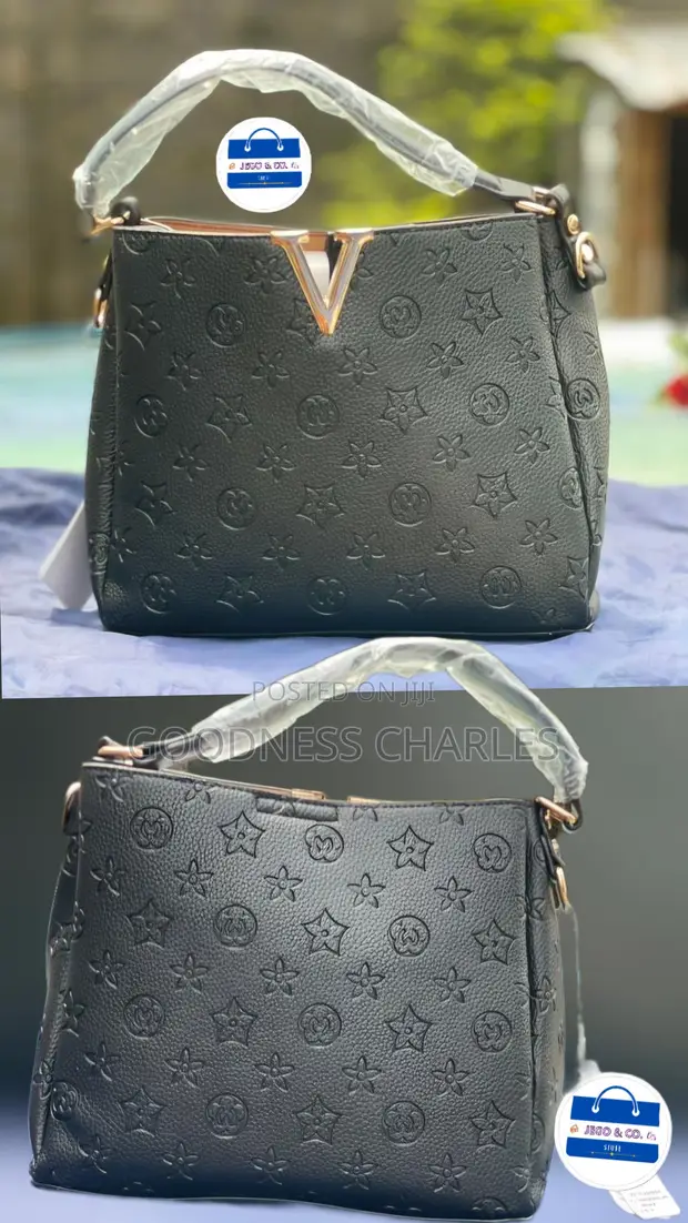 Louis Vuitton Black Leather Handbag - 1