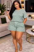 UK Edition Loungewear Set - Sage Green Patterned - 3