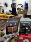 Qasa 6L Oil Less Air Fryer 1200W Glass Pot - 1