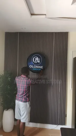 3D Signage Ofishin Karɓa tare da Haske