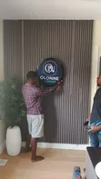 3D Reception Office Signage with Light - 2
