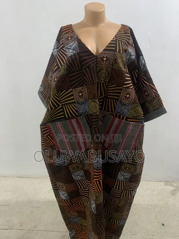 Aralola Bubu Cotton Ankara Fabric with Aso Oke - 1