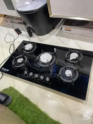 5-Burner Built-in Gas Cooktop/Hob - Black Glass