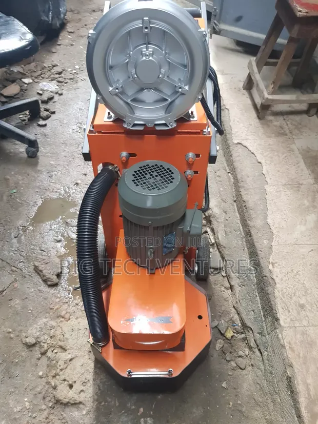 Commercial Orange Floor Grinding Machine with Vacuum - 1