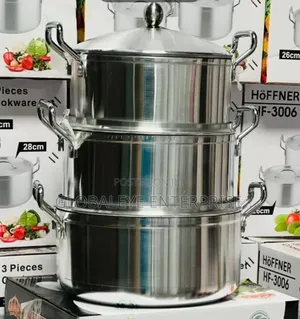 3-Piece Aluminum Pot Set (26cm, 28cm, 30cm)