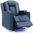 Luxury Home Theater Recliner Chair with LED Lighting - 1