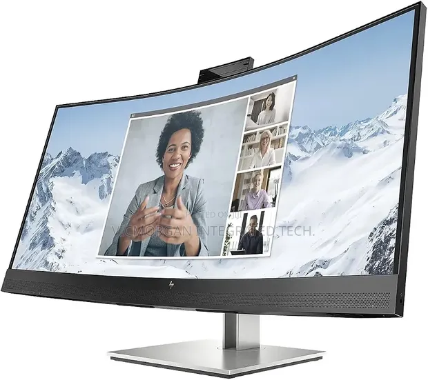 HP E34m G4 WQHD Curved USB-C Conferencing Monitor - 1