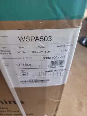 Hisense Top Load Washing Machine - Brand New
