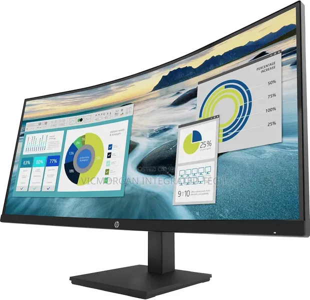 HP P34hc G4 34" Curved USB-C Monitor WQHD 60Hz - 1