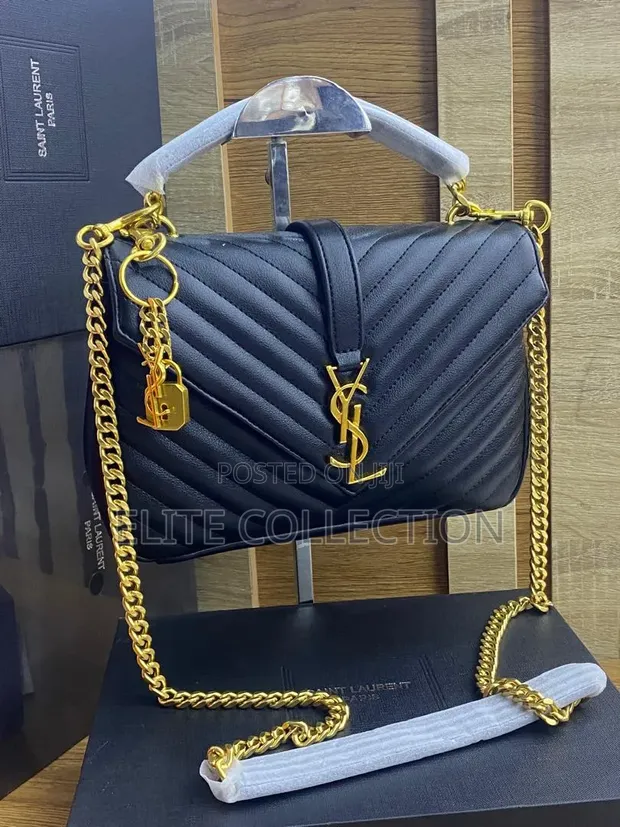 YSL Luxury Leather Midi Handbag - 1