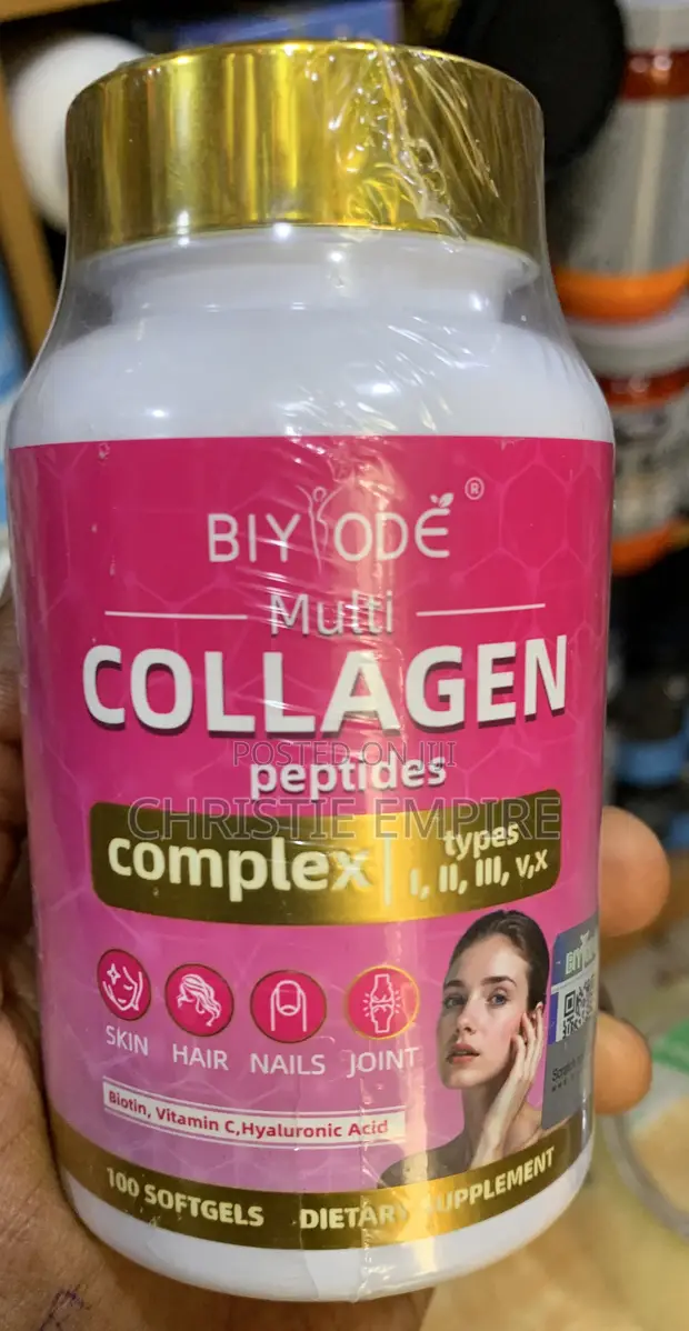 BIYODE Multi Collagen Peptides Complex - 100 Softgels - 1