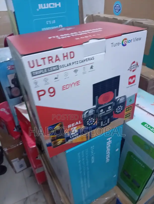 Brand New Solar PTZ CCTV Camera with Three Lenses - 1