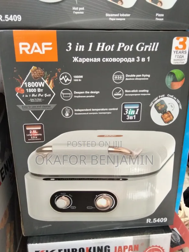 Brand New RAF 3-in-1 Hot Pot Grill - 1