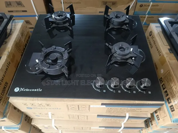 Newcastle 4-Burner Gas Cooker Flip-Up - 1