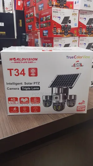 Kamara CCTV mai Lens Goma da Hasken Rana da 4G